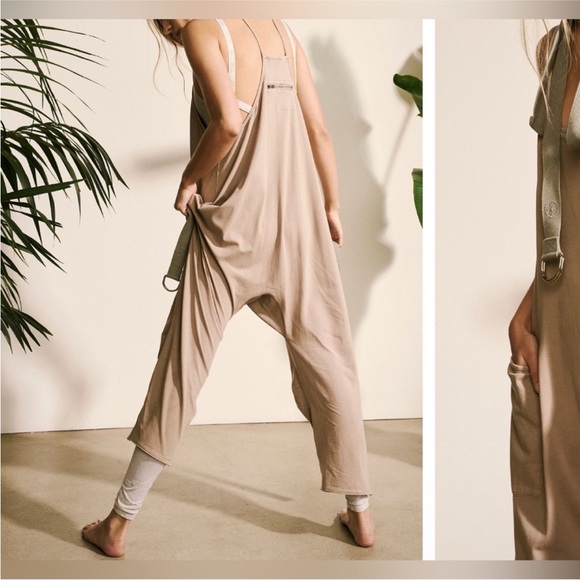 NWOT Free People FP Movement Hot Shot Onesie - Mocha Latte tan - Medium - Picture 2 of 8